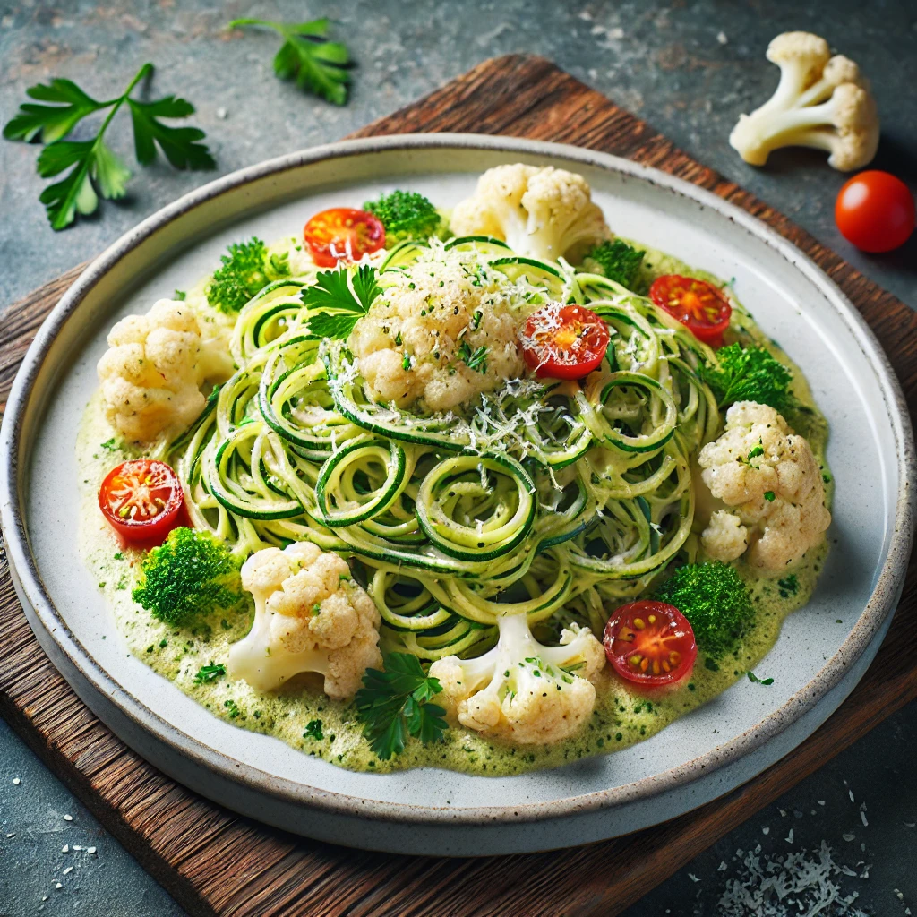 Bloemkool en courgettepasta