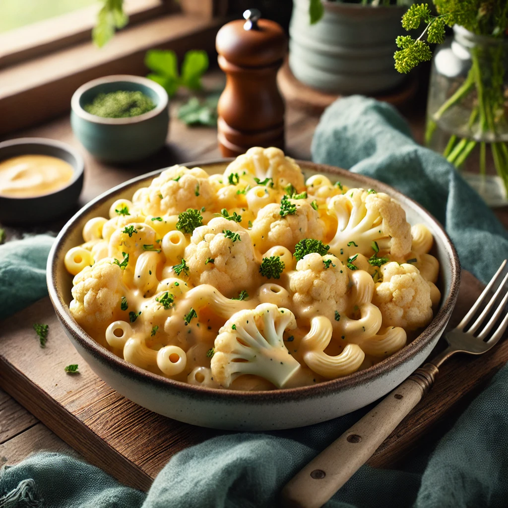 Gezonde bloemkool mac & cheese