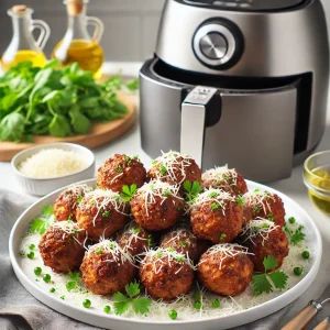 Keto Airfryer Gehaktballen met Parmezaan