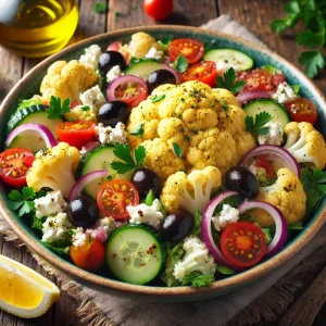 Mediterrane bloemkoolsalade