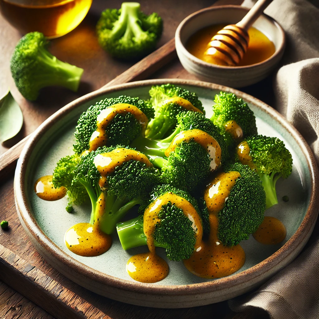 Broccoli met mosterd en honing dressing