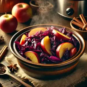 Crockpot Recept - Gestoofde rode kool met appel
