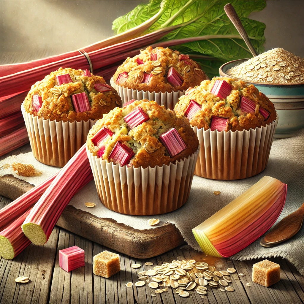 Gezonde rabarbermuffins