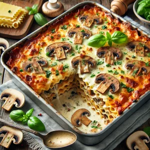 Lasagne met champignons en magere roomkaas