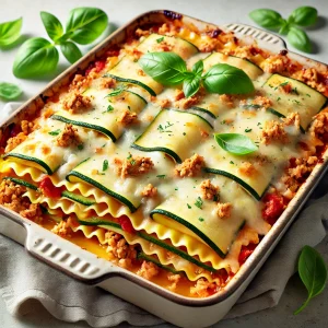 Lasagne met magere kipgehakt en courgette