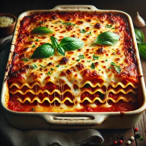 Lasagne met tomaten en verse kruiden