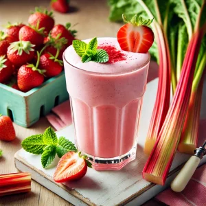 Rabarber-aardbei smoothie