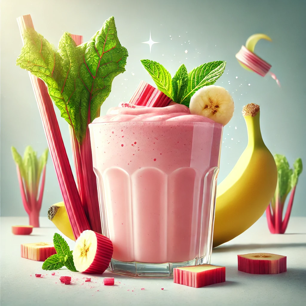 Rabarber en banaan smoothie