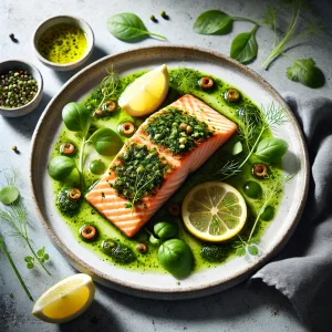 Zalm met een frisse kruidenmarinade