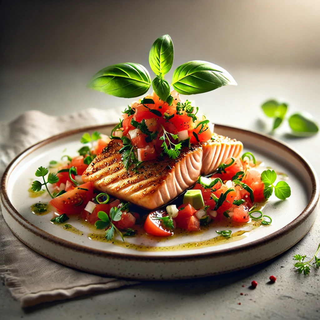 Zalm met een frisse tomatensalsa