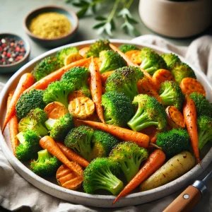 Airfryer broccoli en wortel mix