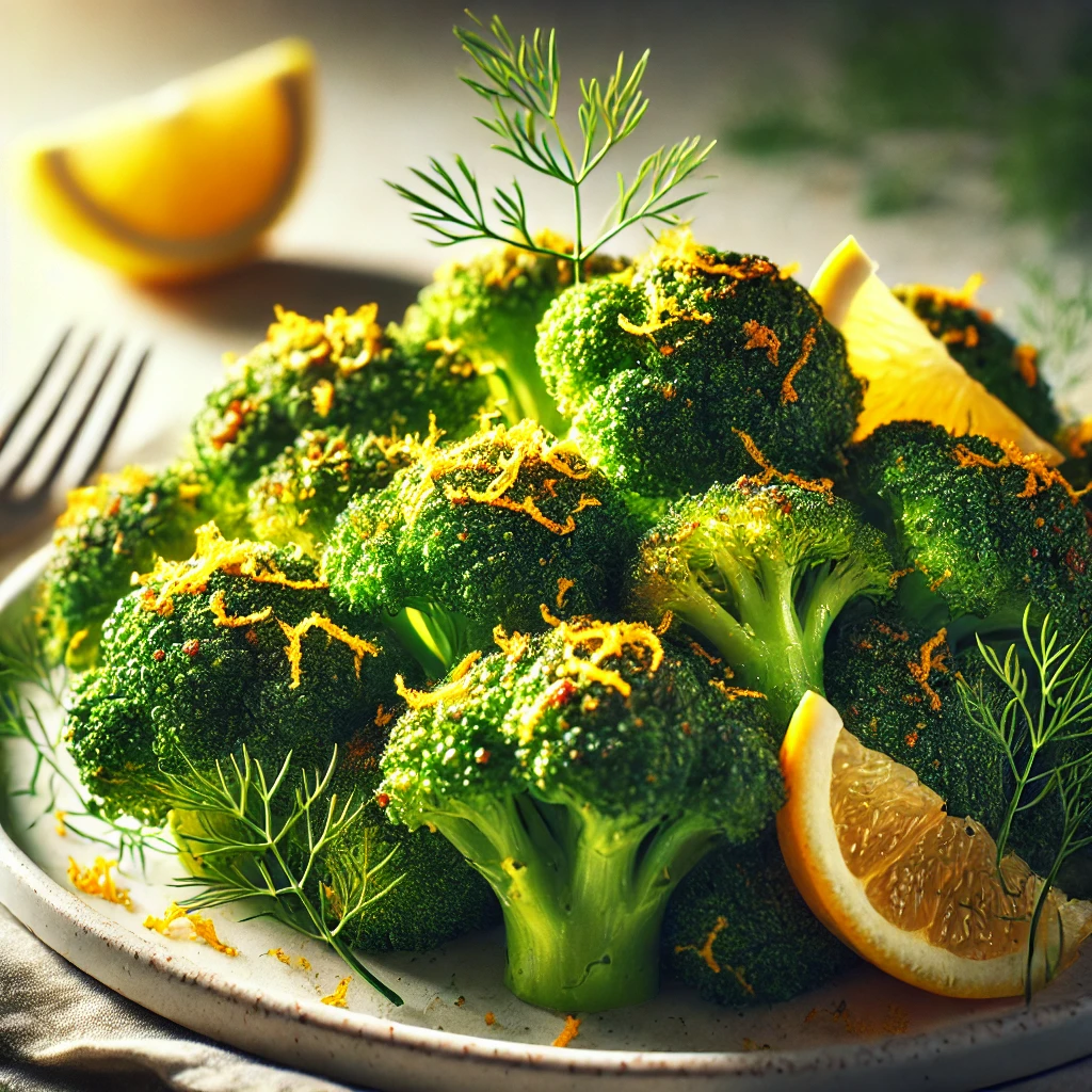 Airfryer broccoli met citroenrasp en dille