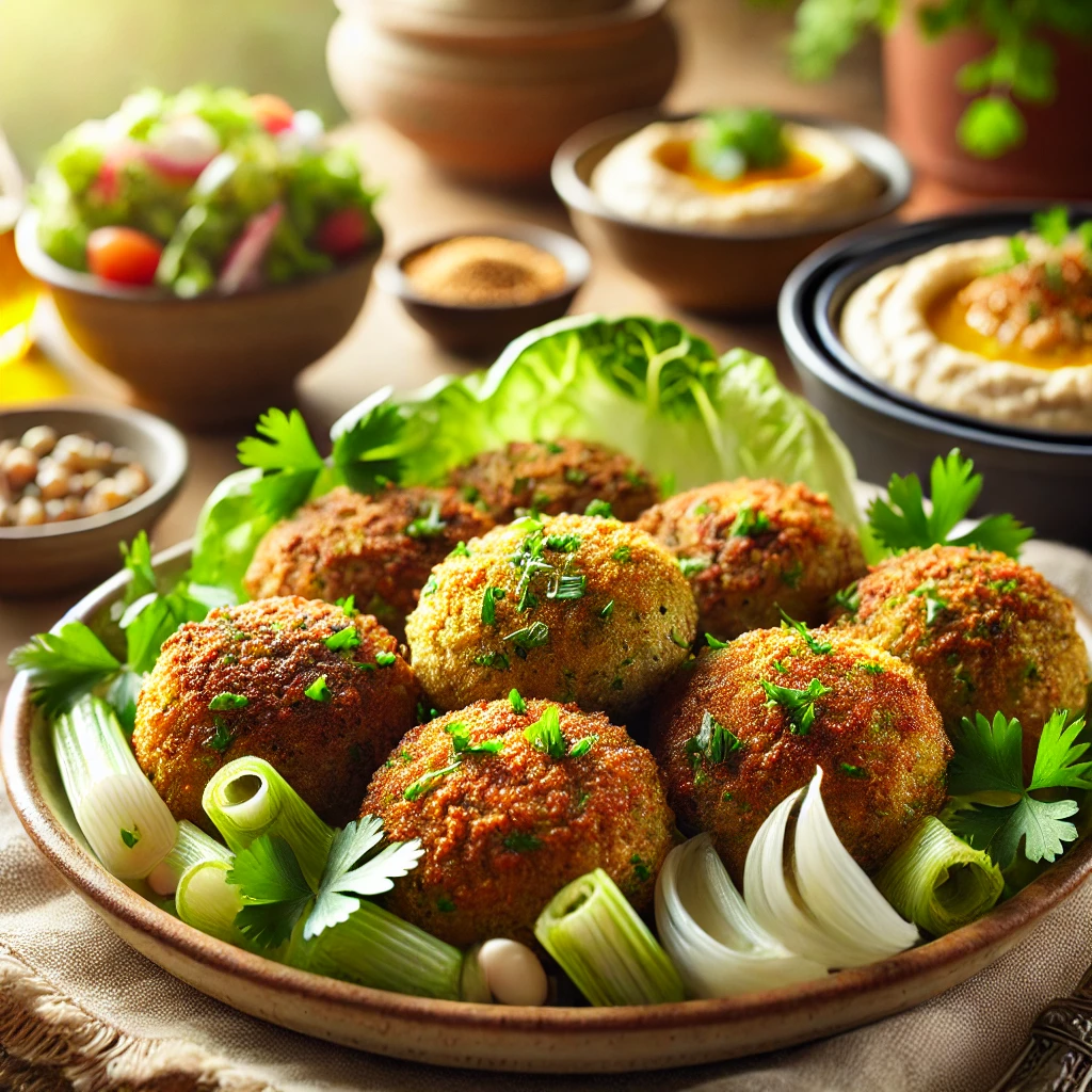 Airfryer falafel met prei en kruiden