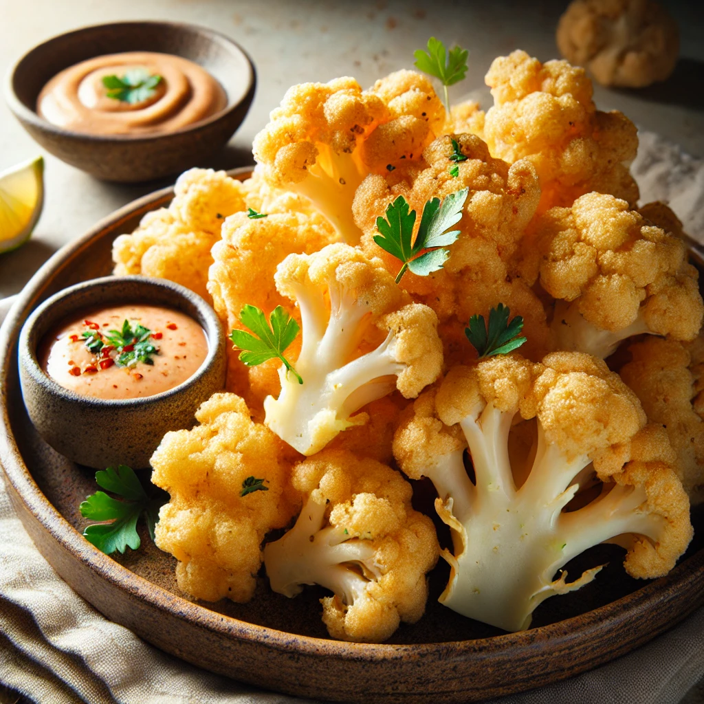 Bloemkool tempura uit de airfryer