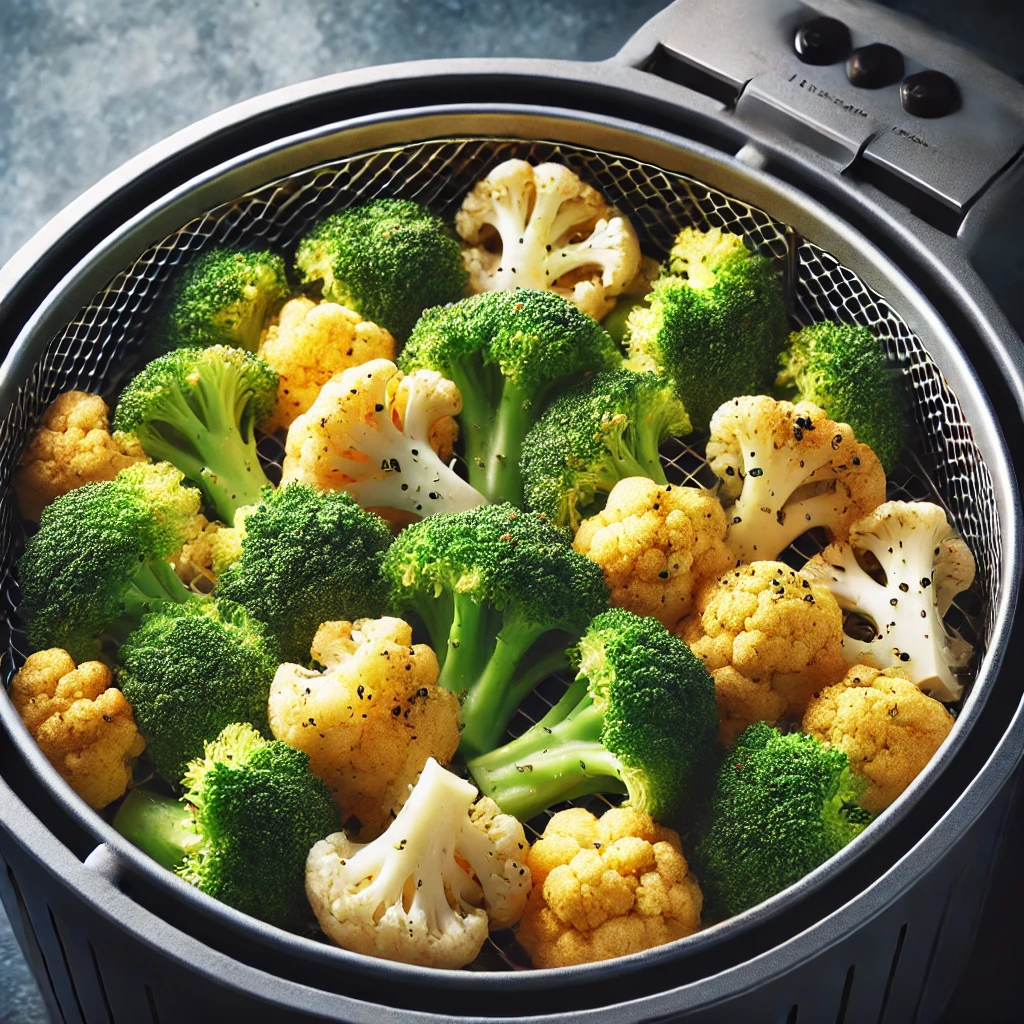 Broccoli en bloemkool mix in de airfryer