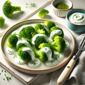 Broccoli met lichte yoghurt saus