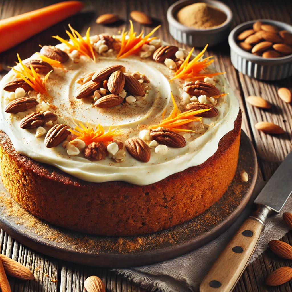 Carrot cake met amandelmeel