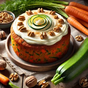 Carrot cake met courgette