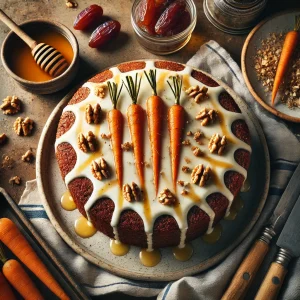 Carrot cake met dadelstroop