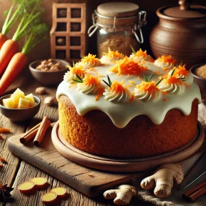 Carrot cake met gember