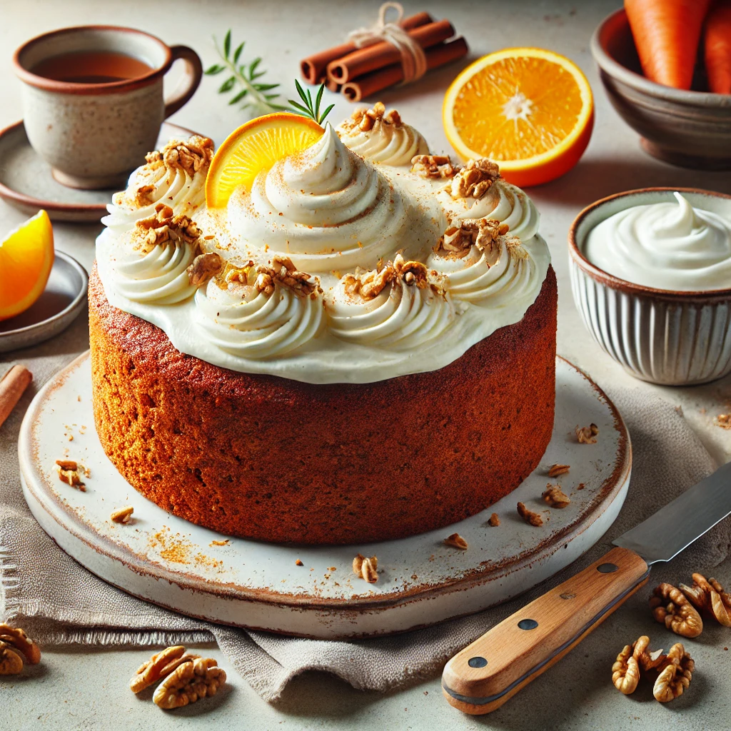 Carrot cake met Griekse yoghurt