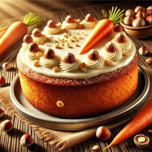 Carrot cake met hazelnoten