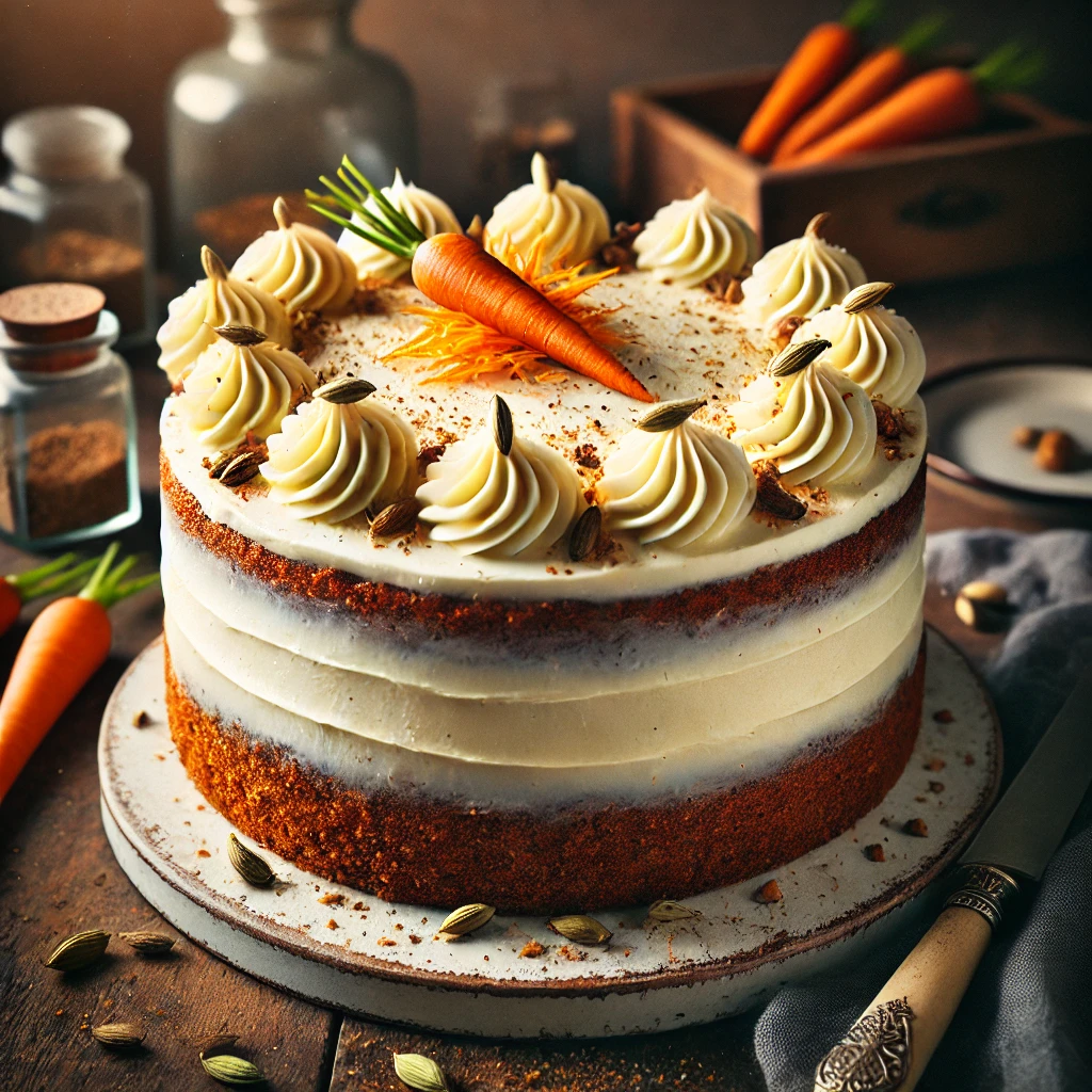 Carrot cake met kardemom