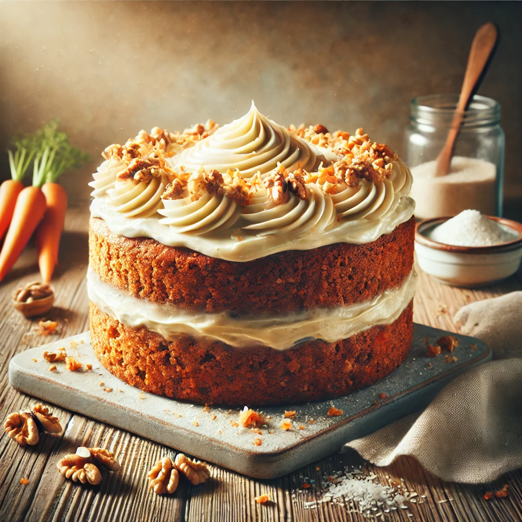 Carrot cake met kokosbloesemsuiker