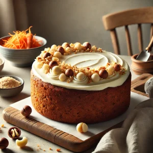 Carrot cake met macadamianoten