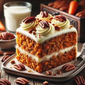 Carrot cake met pecannoten