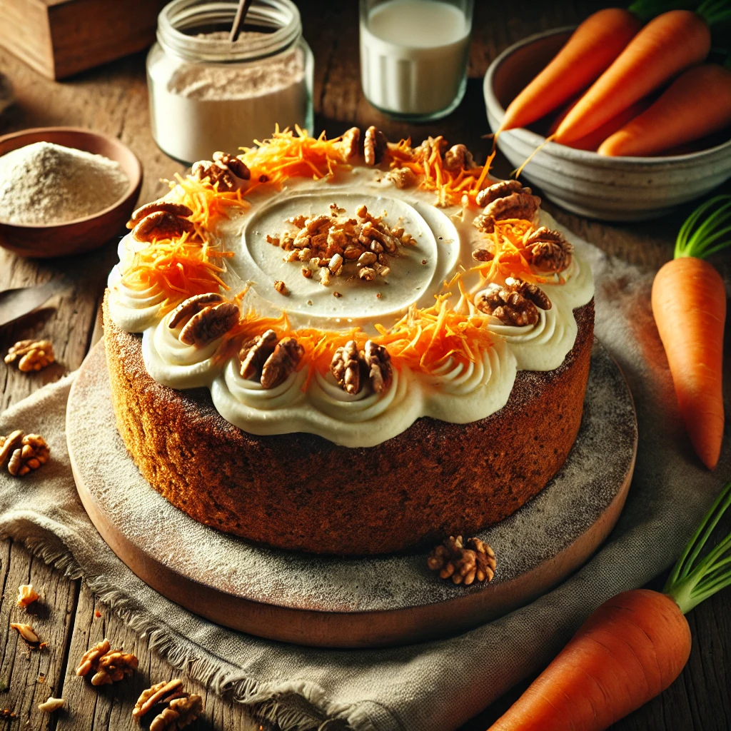 Carrot cake met speltmeel