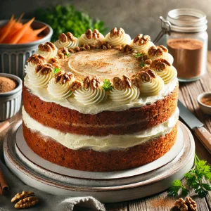 Carrot cake met walnoten