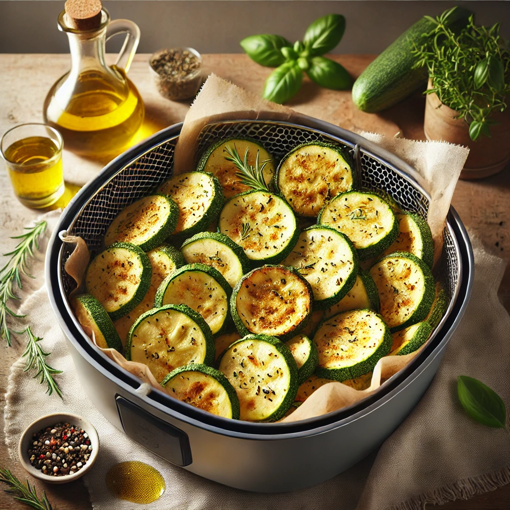 Courgette met Italiaanse kruiden in de airfryer