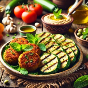 Falafel met courgette en munt