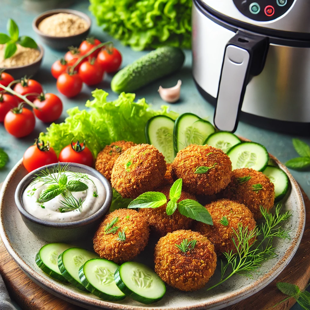 Falafel met dille en munt uit de airfryer