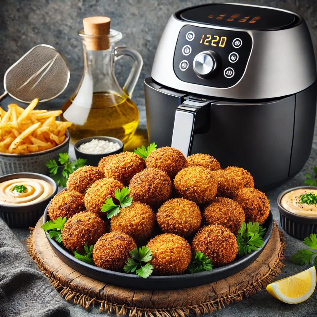 Falafel met gebakken ui uit de airfryer