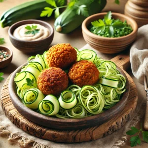 Falafel met geraspte courgette