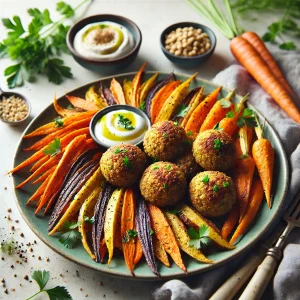 Falafel met knapperige wortels