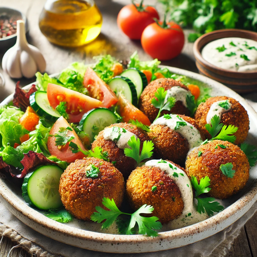 Falafel met knoflook en koriander