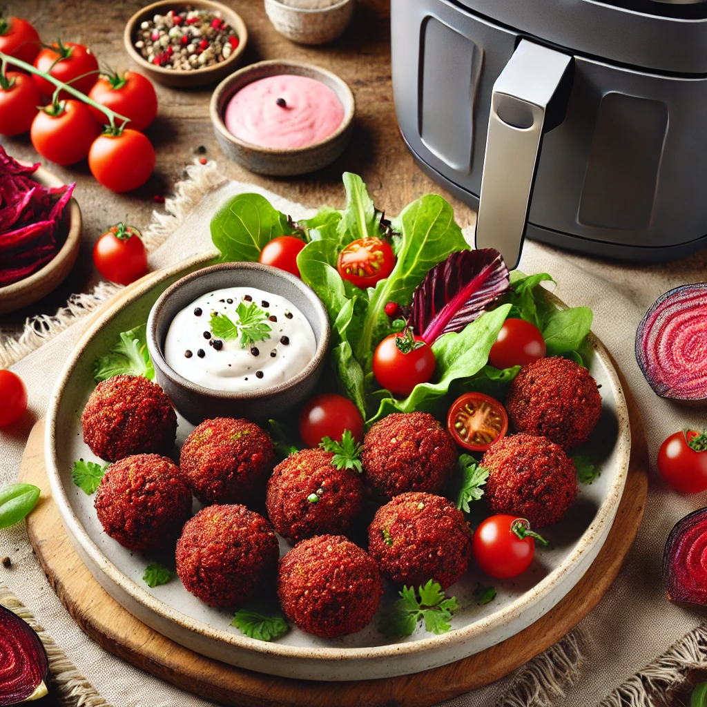 Falafel met rode biet uit de airfryer