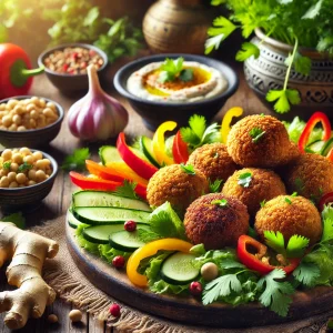 Falafel met verse gember