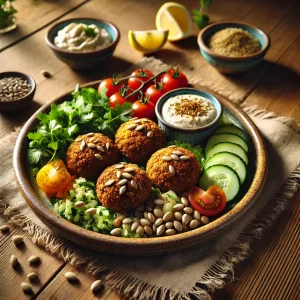 Falafel met zonnebloempitten