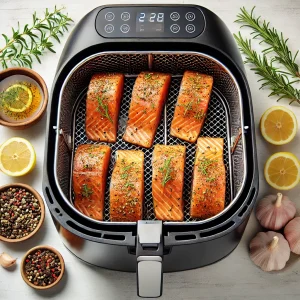 Gemarineerde zalm uit de airfryer