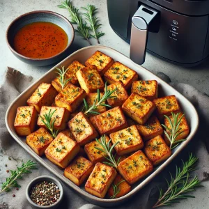 Geroosterde tofu met kruiden in de airfryer