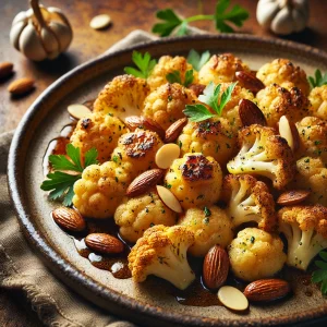 Gnocchi airfryer met bloemkool en amandel