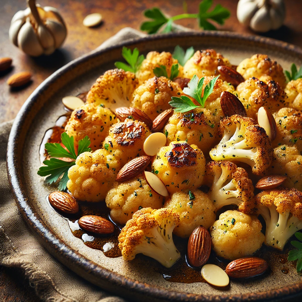 Gnocchi airfryer met bloemkool en amandel