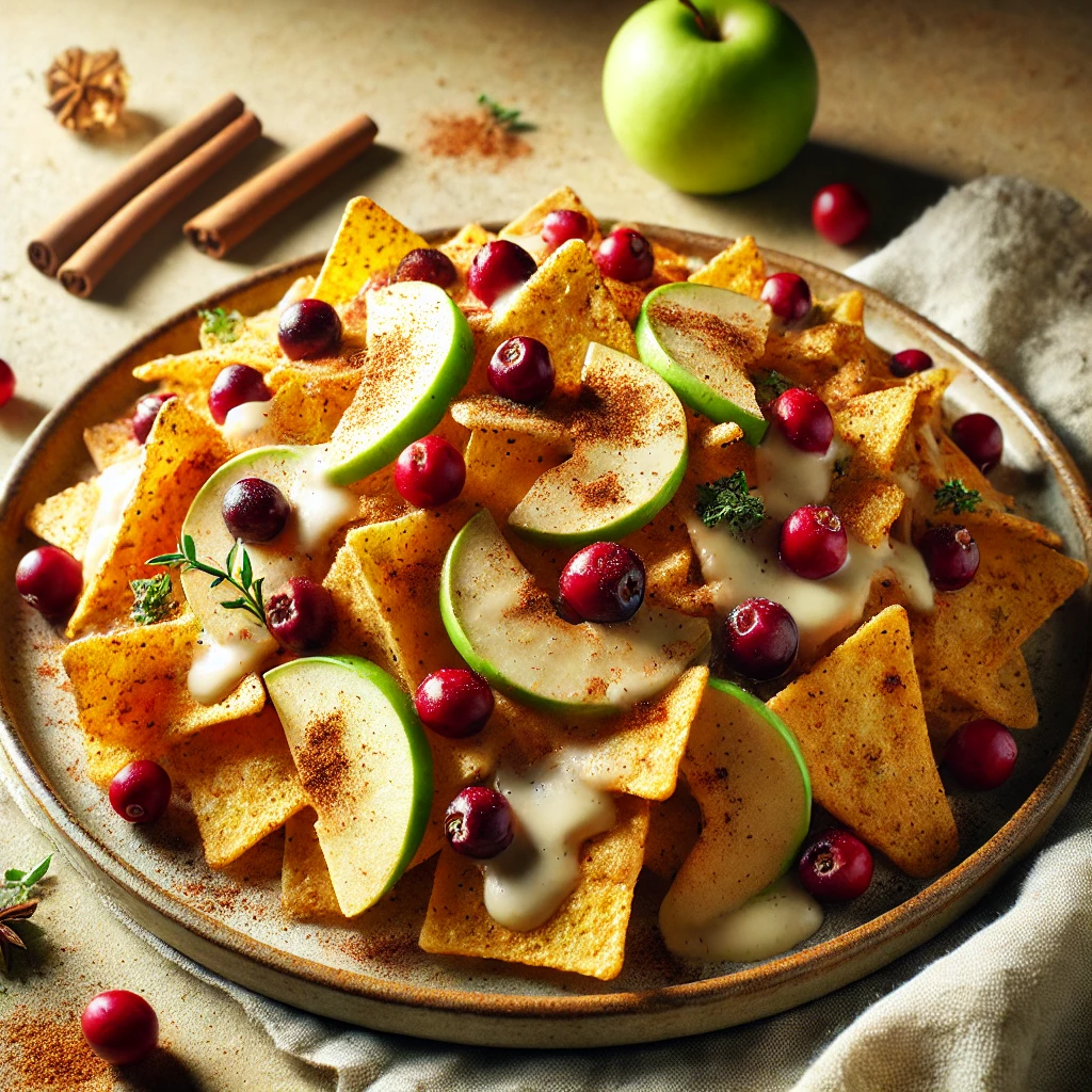 Nachos airfryer met appel en cranberry