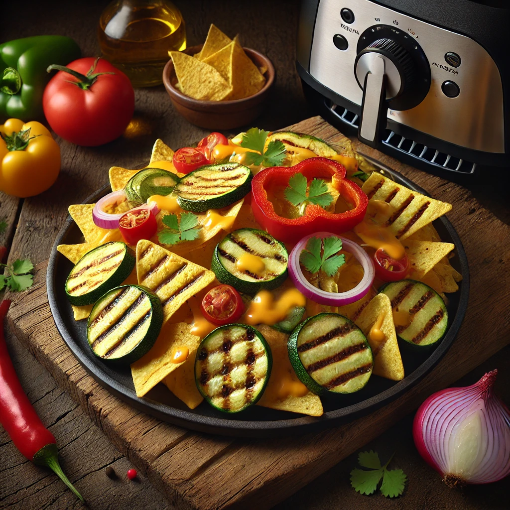 Nachos airfryer met gegrilde groenten