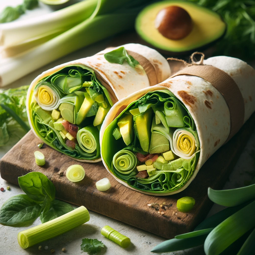 Prei en avocado wrap