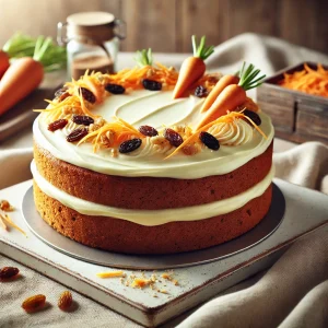 Suikervrije carrot cake met rozijnen